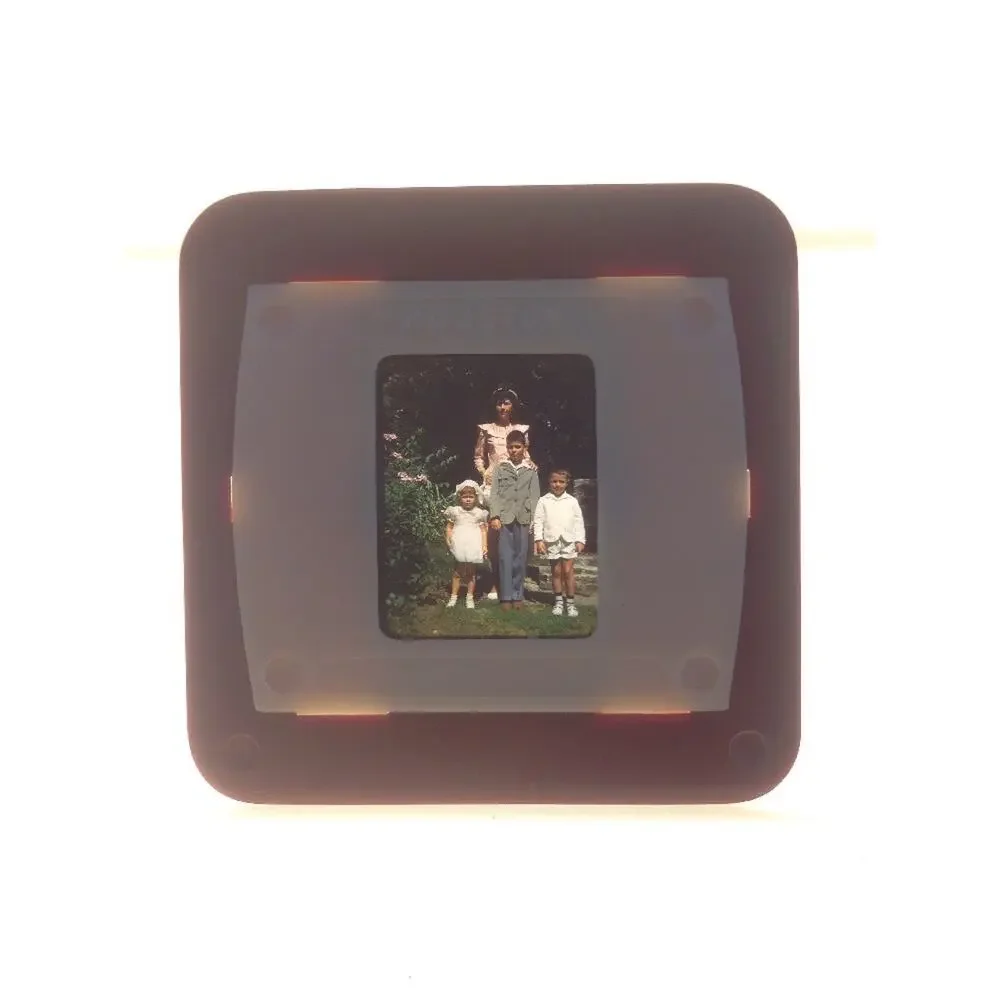 Vtg 1940s Kodachrome Easter Children Mom Family Portrait Photograph Color Slide
